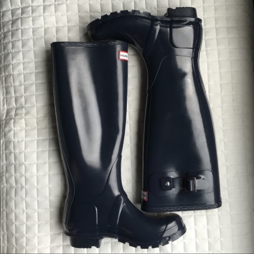 Navy Hunter boots